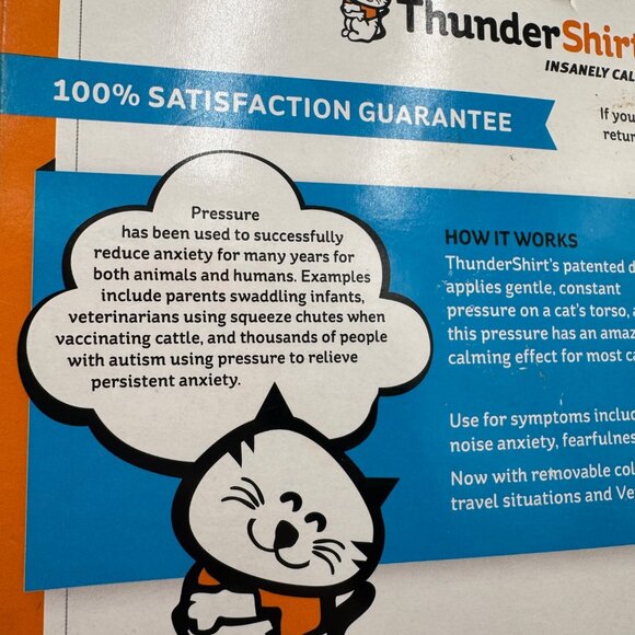 Thundershirt Cat Anxiety Solution Medium Gray - Picture 11 of 11
